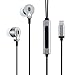 xFyro L1 Lightning Headphones / Earphones / Earbuds for Apple iPhone 7, 7 Plus, iPad, iPod with Sound Cancellation and Remote - No Microphone (Silver)