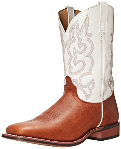 Laredo Men's Lodi Western Boot, Redwood/White, 7.5 D US