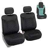 FH Group FB088102 Neosupreme Deluxe Quality Car Seat Cushions (Black) Front Set with Gift - Universal Fit for Cars Trucks and SUVs