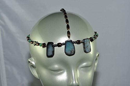 Blue Agate Stone Beaded Headdress