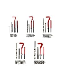 VIVOHOME Juego de reparación roscado helicoidal profesional métrico 131 piezas M5 M6 M8 M10 M12