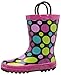 Western Chief Kids Dot Party Rain Boot(Big Kid/Toddler/Little Kid),Black,1 M US Big Kid