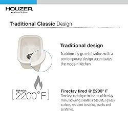 HOUZER PTB-1318 BQ Bar Sink, Biscuit