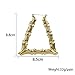 Zealmer Shoopic Bamboo Earrings Gold Tone Hip-Hop Hoop Earrings for Women (triangle2)