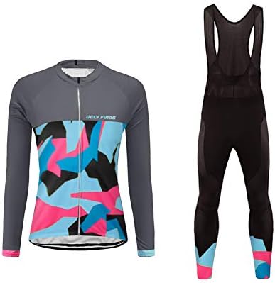 Uglyfrog Women Cycling Jersey Full sleeve Winter Thermal Cold Wear Fleece Top Bike Racing Team WX04F