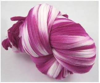 2X6pcs 1.5m Double Colors nylon flower stocking making accessory handmade diy crafts (Color 6)