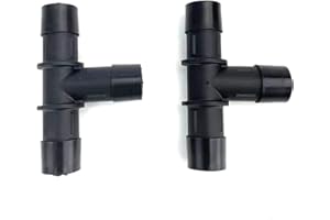 KDP Automotive Heater Hose Connector, Barb Tee (T-3/8“X3/8“X3/8“( Tee: 10X10X10MM), 2)