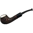 MAXIM DOMINO briar meerschaum lined carved semi bent brown small tobacco smoking pipe