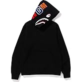 RICK TOP ONE Unisex Shark Cotton Fleece Hooded Sweatshirt Casual Long Sleeve Hoodies Pullover Fashion Drawstring Hoodie