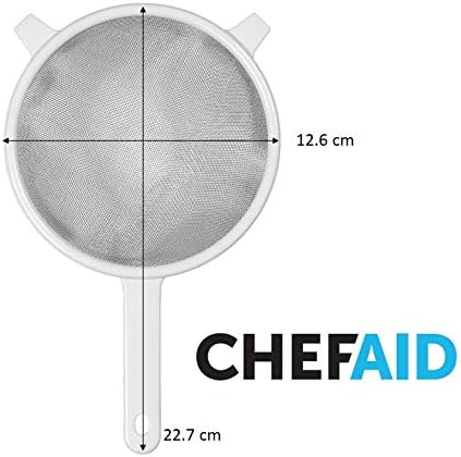 Chef Aid 12.5cm Strainer with Stainless Steel Mesh, Ideal for Tea Herbs, Spices and Cooking, Hand Wash Recommended - Image 5