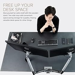 POUT E12 Dual Monitor Arm Mount Stand for