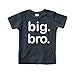 Big bro Shirt boy Big Brother Announcement Shirt for Baby Boys Toddler Promoted to (Charcoal Black, 2 Years)