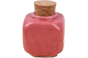 CONSTORE Porcelain Material Nail Art Acrylic Glass Dappen Dish Powder Liquid Bowl Holder Container With Soft Wooden Lid Nail Art Accessories (pink)