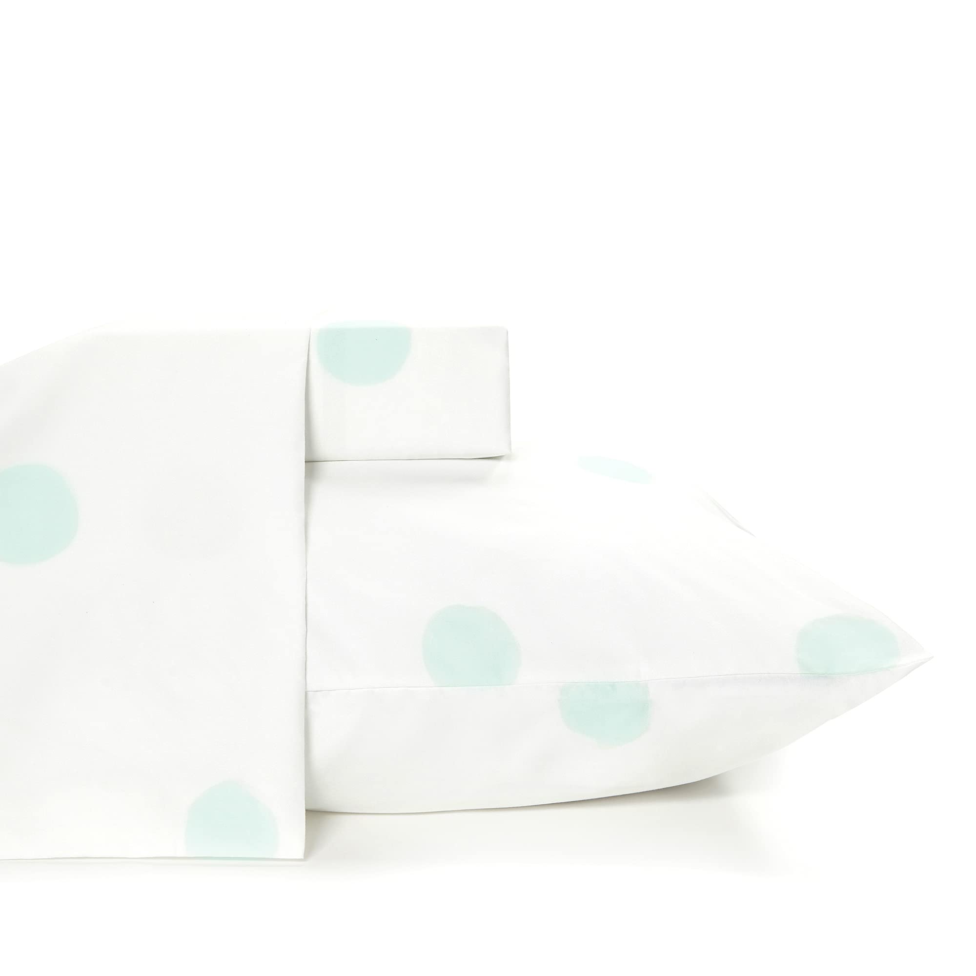 Where the Polka Dots Roam Full Size Bed Sheets Seafoam Green Polka Dot 4 Piece Set │ Unisex, Flexible Microfiber, Durable, Wrinkle-Resistant, Stain-Resistant Bedding │ Boys, Girls, Baby, Kids, Toddler