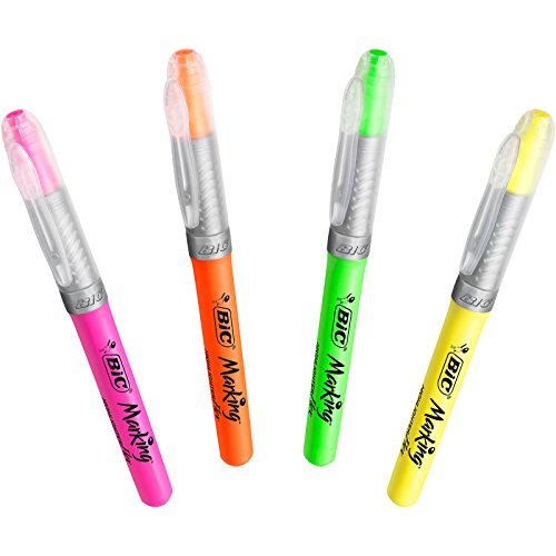 BIC - Card 4 Highlighter Grip Highlighters - Pastel