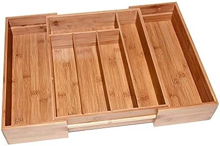 Amazon Com Hot Sale 3 Inch Deep Expandable Bamboo Wood Cutlery