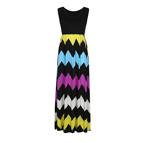 image for Agrintol_Women Dress Striped Boho Long Dress,Clearance! AgrinTol Women