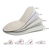 INTLMATE Height Increase Insole, Leather in Two Sides Deodorization Shoes Heel Inserts Lift to 1.6 Inch 4cm up,Comfort Performance Shoes Insoles for Men and Women USA Size 5 to 9