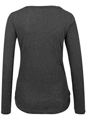 Sublevel-Damen-Basic-Langarm-Shirt-mit-Kordeln-Rundhals