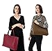 Scarleton Stylish Reversible Tote Handbag for Women, Vegan Leather Shoulder Bag, Hobo bag, Satchel Purse, Burgundy/Khaki, H18422014