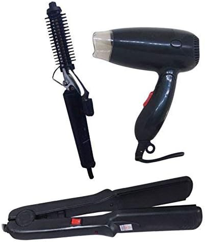 c device Elite India 1000W Combo Hair Dryer Straightener and Curler