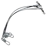 Eagle Claw Black Heavy Duty 18" Wire Leaders 3-Pack