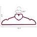 go2buy Heart Shape Non Slip Velvet Hangers,100 Pack, Pink