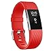 For Fitbit Charge 2 Bands, Adjustable Replacement Bands with Metal Clasp for Fitbit Charge 2 Wristbands Special Edition Red Small