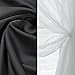 Best Home Fashion uMIXm Tulle Sheer Lace and Blackout 4 Piece Curtain Set – Antique Bronze Grommet Top – Dark Grey – 52