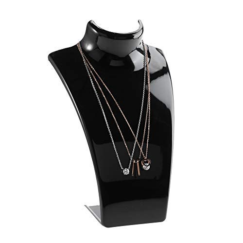 Mannequin Jewelry Stand 3 Colors Jewelry Bust Necklace Stand Standing Acrylic Jewelry Stand Retail Earring Jewelry Accessories Jewelry Stand Model Black