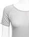 NINEXIS Women's Basic Short Sleeve Round Neck Tunic Top with Shirred Sides