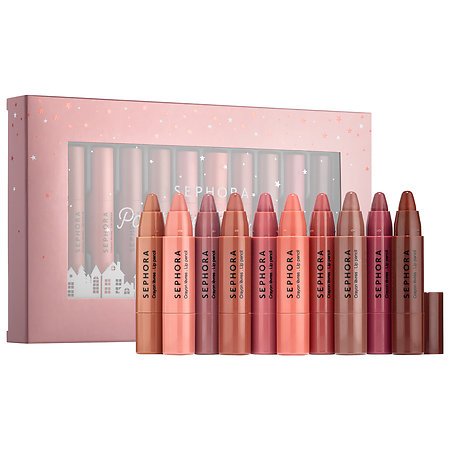 SEPHORA COLLECTION Paint the Town Nude Lip Pencil Set 10 Colors ·Limited Edition