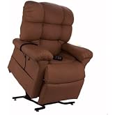 Golden Technologies MaxiComfort Cloud with Twilight PR515-MLA PR-515 Medium Large 375 lb. Weight Capacity 5 Zone Infinite Position Power Lift Chair Recliner - Brisa Bridle Ultra Leather Fabric