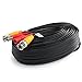 Postta BNC Video Power Cable (2 Pack 50 Feet) Pre-made All-in-One Video Security Camera Cable Wire with Four Connectors for CCTV DVR Surveillance System
