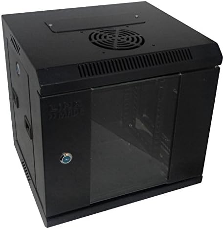 6U-High 12''-Deep 10''-Narrow Wallmount Cabinet Enclosure Network Rack Locking Glass Door