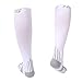 Compression Socks (1 Pair) for Men &Women, Medical Grade,Leg Support and Relief Calf Pain,Prevent Swelling, Best For Athletic Sports, Nurses ,Traffic police& Maternity Pregnancy. (L/XL, white)