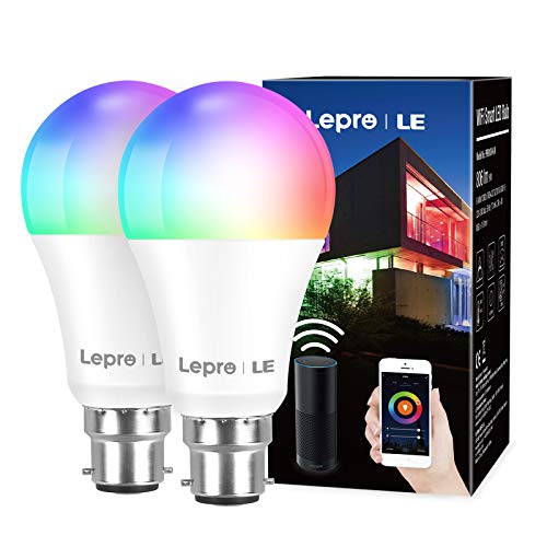 Lepro BC1 AI Smart Bulb E14, Music Sync Bluetooth & WiFi Bulb, Voice Control Small Screw Bulb, AI Lighting Design Assistant, Color Changing Candle Bulb, Work with Alexa & Google Assistant, 5 Packs