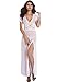 Amoretu Womens Sheer Lace V Neck Gown Dress Maxi Lingerie Set