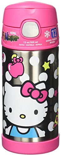 Hello kitty funtainer thermos for cold liquids, 12 oz