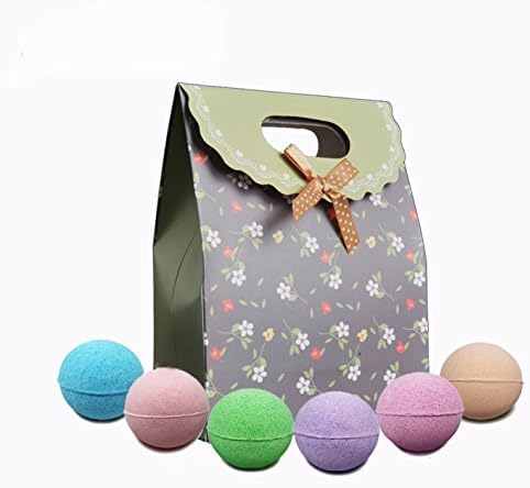 6 Vegan Bath Bombs gift set-Ultra Lush Handmade Essential Oil Spa Bomb Fizzies Kit,Organic and Natural Ingredients, Shea Butter for Moisturizing Dry Skin(Green)