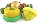 Lios Home Improvment Reusable Silicone Food Savers & FREE Silicone Food Wrap! Fruit and Vegetable Huggers,Storage Containers, Set of 4 and 1 Silicone wrap, BPA-Free. (Assorted Colors)