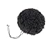 Afro Ponytail Drawstring Synthetic Curly Hair Afro Buns Short Afro Kinky Curly Wig Kanekalon Fiber Afro Ponytail for Natural Hair Puff Ponytail Wrap Updo Hair Extensions with Two Clips (Black)
