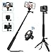 SYOSIN Selfie Stick, 3 in 1 Extendable Selfie Stick Tripod with Detachable Bluetooth Wireless Remote Lightweight Phone Holder (BK)