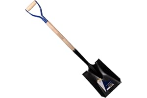 Square-Point Shovel (Square-Point Shovel with Short Wood Handle & Steel D-Grip)