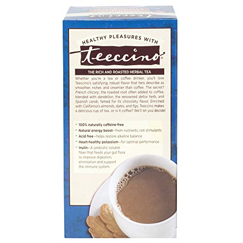 image for Teeccino Dandelion Caramel Nut Chicory Herbal Tea Bags, Gluten Free, C
