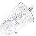 Morpilot Shower Head with Wireless Bluetooth Speaker, Fixed Bathroom Showerhead with High Pressure music Showerhead Jet, Removable Waterproof Shower Speaker - Built-in Mic to Play Music & Answer Calls