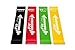 FitLine Accessories Resistance Loop Bands Set Of 4 - Exercise Workout CrossFit Fitness Yoga Mobility Strength - Free Carry Case - 4 Levels Of Resistance - 100% Natural Latex - Free eBook