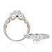 Enchanted Disney Cinderella Rose Two-Tone Diamond Engagement Ring 1ctw - Size 7