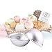 PROMENE 9 Sets DIY Metal Bath Bomb Mold Round Sphere 3 Sizes and 18 Pieces-Aluminum