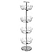 Household Essentials 2134 Four-Tier Adjustable Revolving Shoe Rack - Chrome